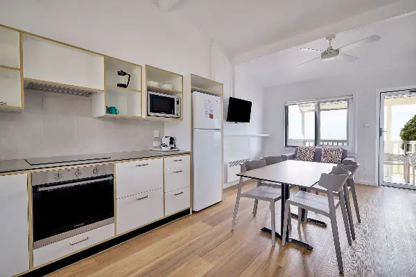 Kitchen of one of the newly refurbished Longreach Bay units.