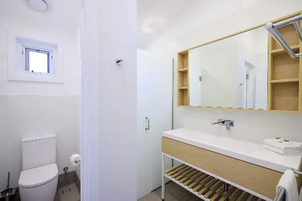Bathroom of one of the newly refurbished Longreach Bay units.