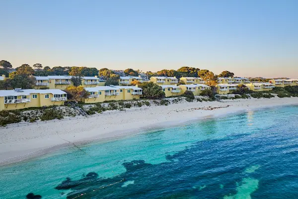 Aerial of Stay Rottnest self-contained accommodation in Geordie Bay