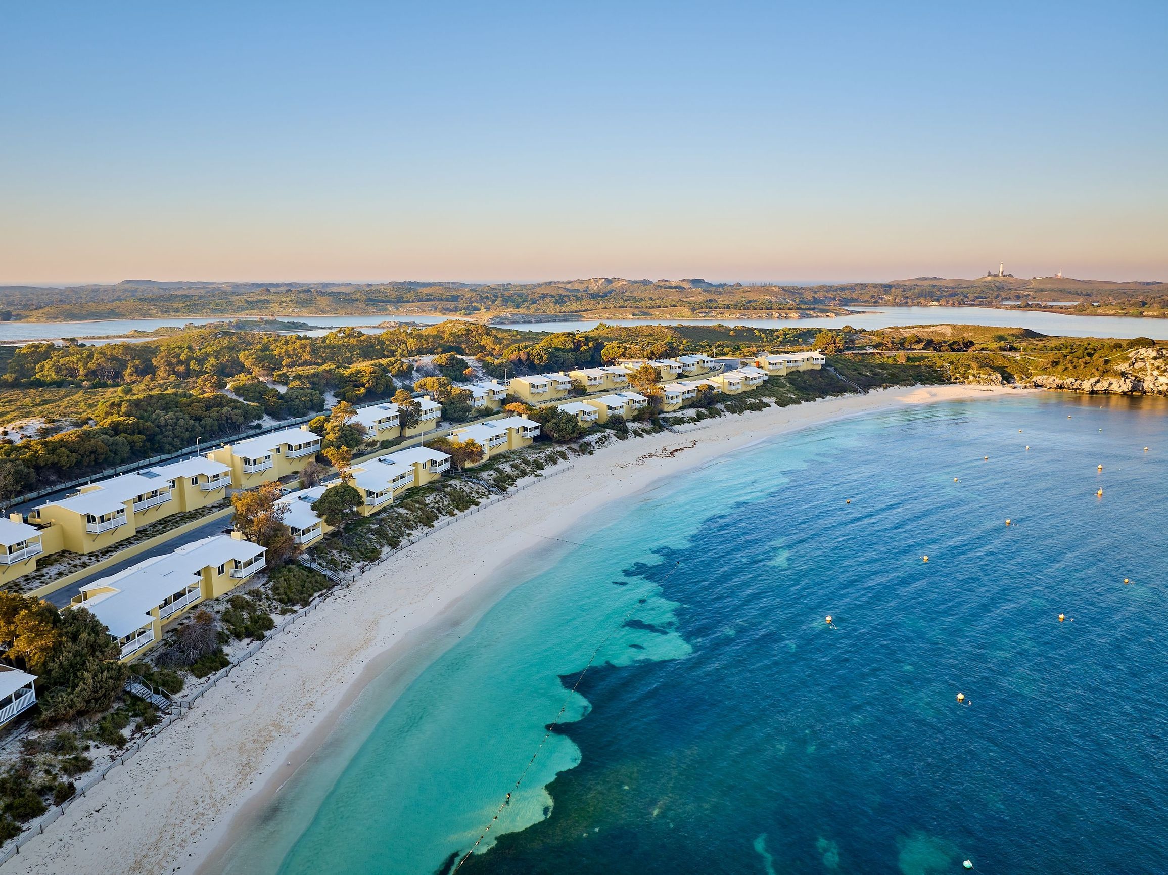 Geordie Bay Stay Rottnest Accommodation Aerial 