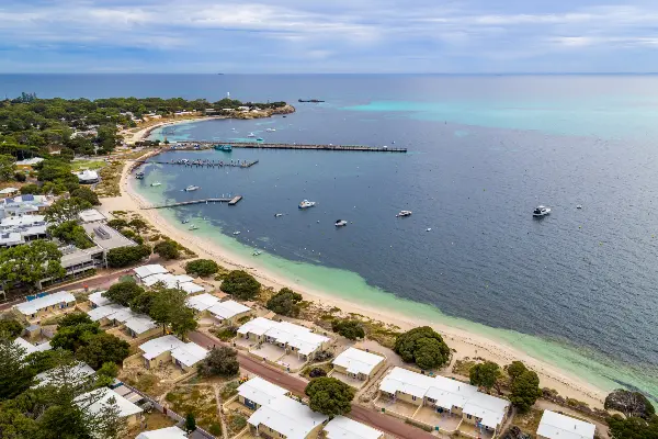 Aerial of South Thomson RISA Accommodation, Rottnest Island