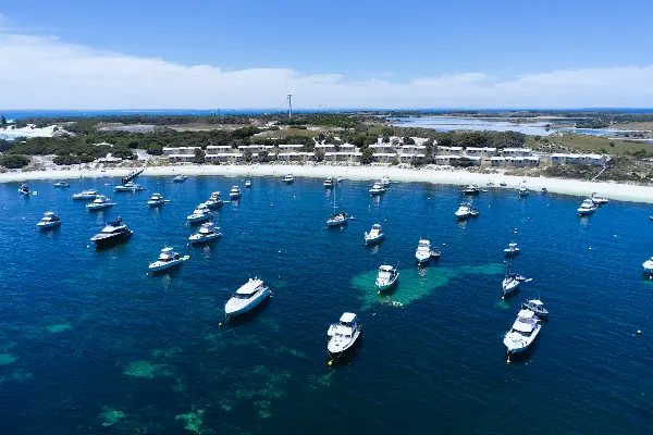 Aerial of Boats at Rottnest Island