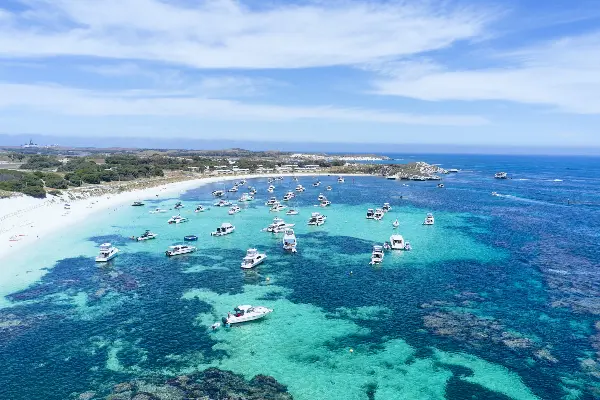 Aerial of Boats at Rottnest Island