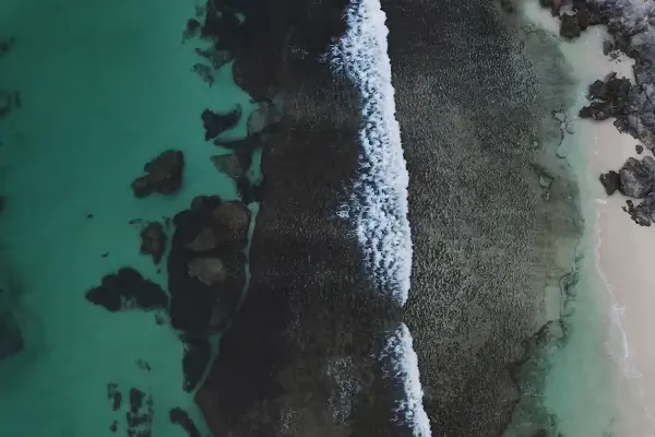 Aerial of the ocean